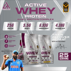 HelixLabz Active Whey Protein | Informed Sport Certified - 900Gm (2Lbs), 25 Servings