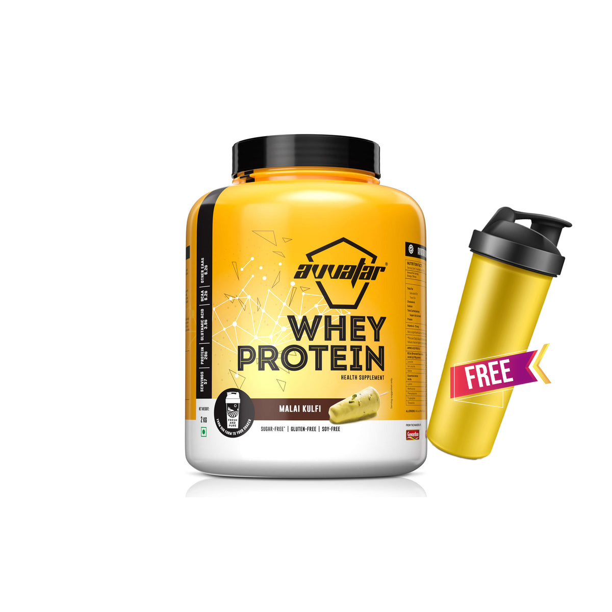 Avvatar Whey Protein 2 Kg - Premium Protein Powder for Muscle Growth and Recovery