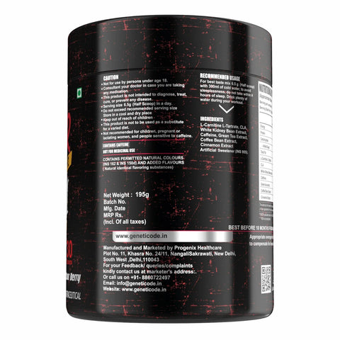 Genetic Code RIPPER – Fat Burner Powder 30 Servings