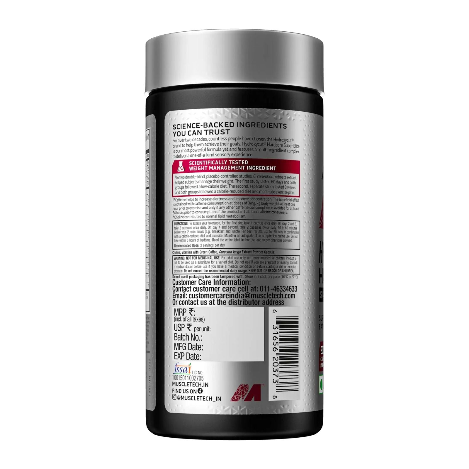 Hydroxycut Hardcore weight loss supplement formulated for enhanced fat burning and energy