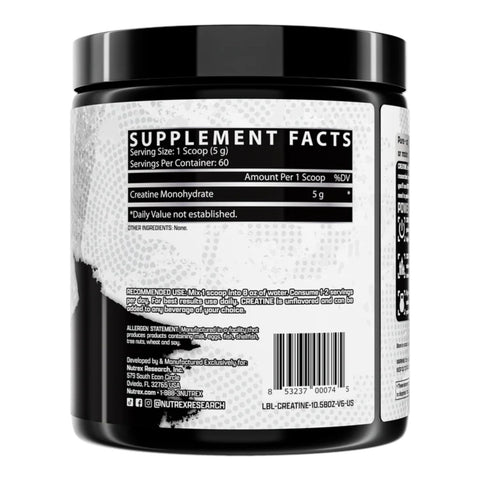 Nutrex Research Creatine Monohydrate 300Gm, 60 Servings