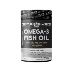Pole Nutrition Omega-3 Fish Oil 1000mg | 180mg EPA & 120mg DHA | 90 (Softgels)
