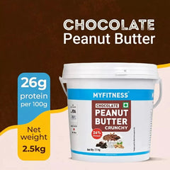 MyFitness Peanut Butter - Chocolate | 26% Protein | Crunchy | Chocolate Peanut Butter Spread